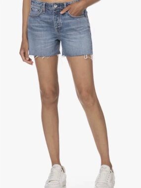 Rag & Bone Women's Size 31 Blue Dre Low-rise Denim Cut Off Shorts